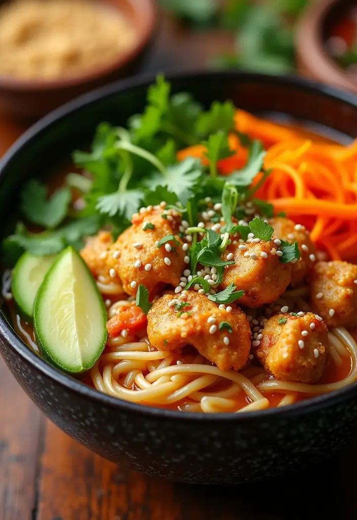 27 Bang Bang Chicken Air Fryer Recipes That Bring the Heat 12 27 Bang Bang Chicken Air Fryer Recipes That Bring the Heat - 11. Bang Bang Chicken Noodle Bowl