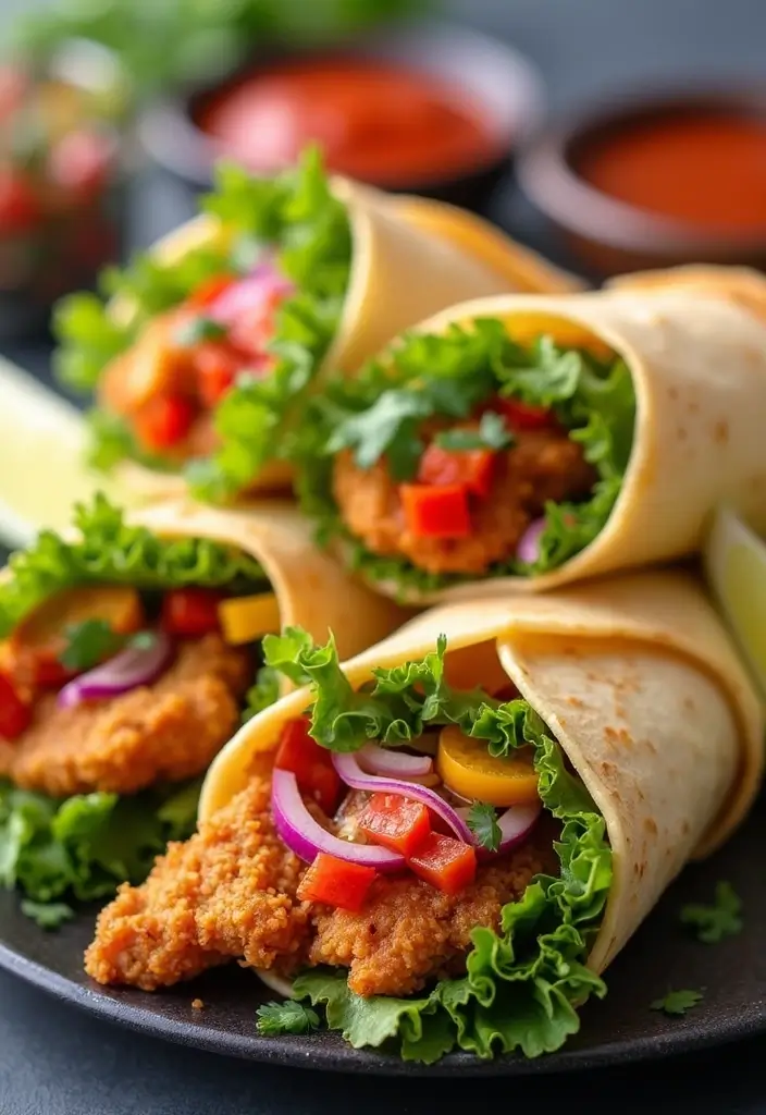 27 Bang Bang Chicken Air Fryer Recipes That Bring the Heat 20 27 Bang Bang Chicken Air Fryer Recipes That Bring the Heat - 19. Bang Bang Chicken Fry Wraps