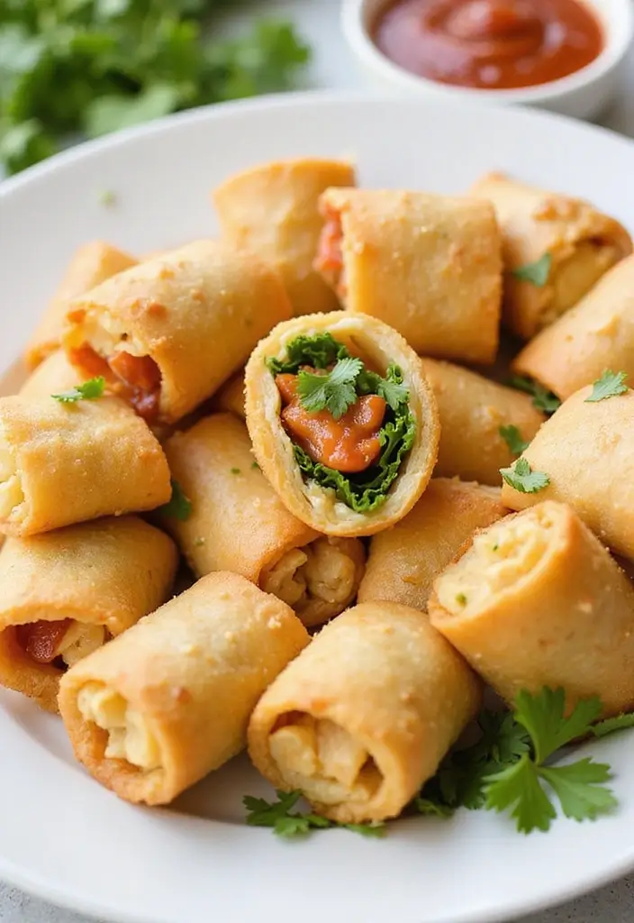 27 Bang Bang Chicken Air Fryer Recipes That Bring the Heat 25 27 Bang Bang Chicken Air Fryer Recipes That Bring the Heat - 24. Bang Bang Chicken Spring Rolls