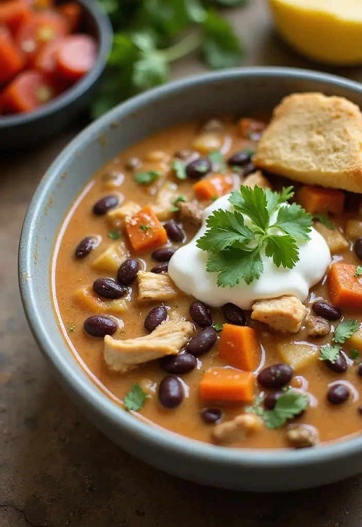 27 Best White Chicken Chili Recipe Versions That Warm You Up 13 27 Best White Chicken Chili Recipe Versions That Warm You Up - 12. White Chicken Chili with Black Beans