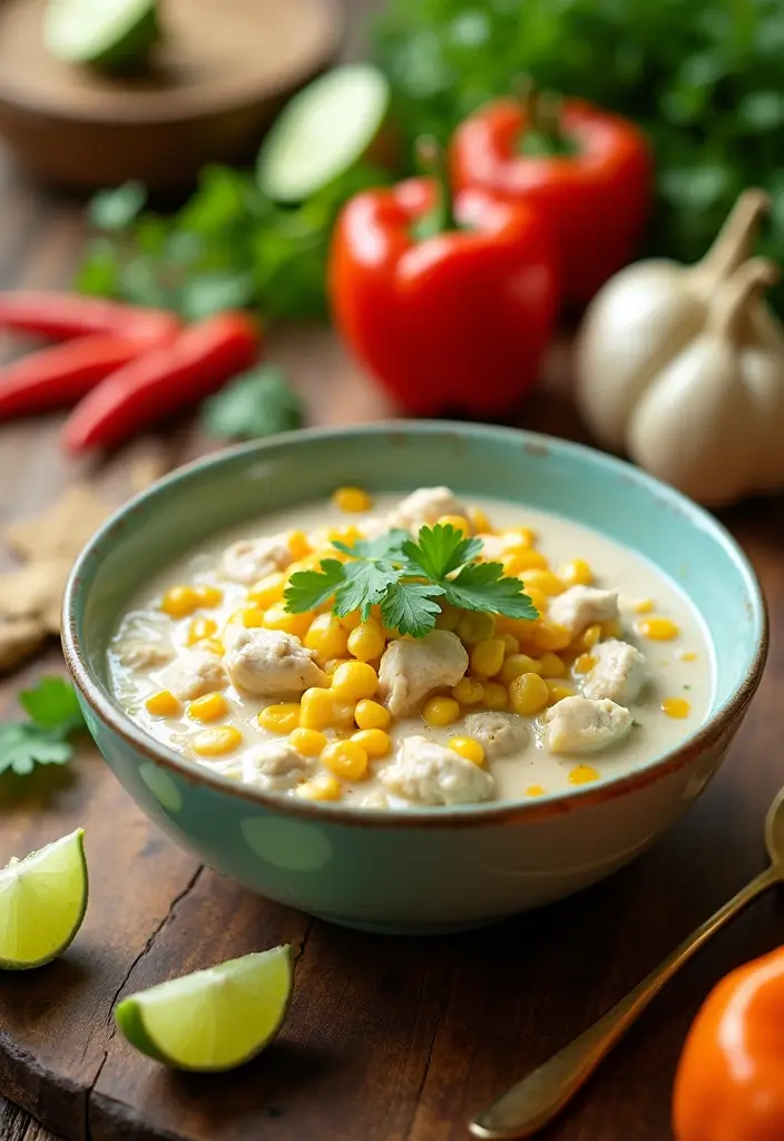 27 Best White Chicken Chili Recipe Versions That Warm You Up 20 27 Best White Chicken Chili Recipe Versions That Warm You Up - 19. White Chicken Chili with Corn