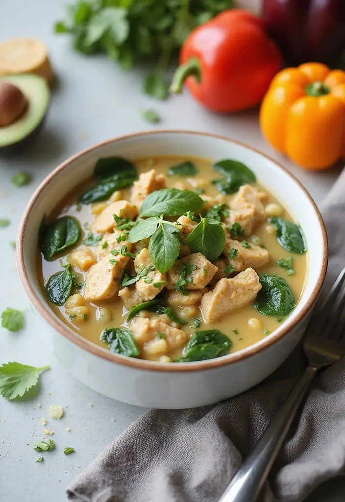 27 Best White Chicken Chili Recipe Versions That Warm You Up 4 27 Best White Chicken Chili Recipe Versions That Warm You Up - 3. Healthy White Chicken Chili with Spinach