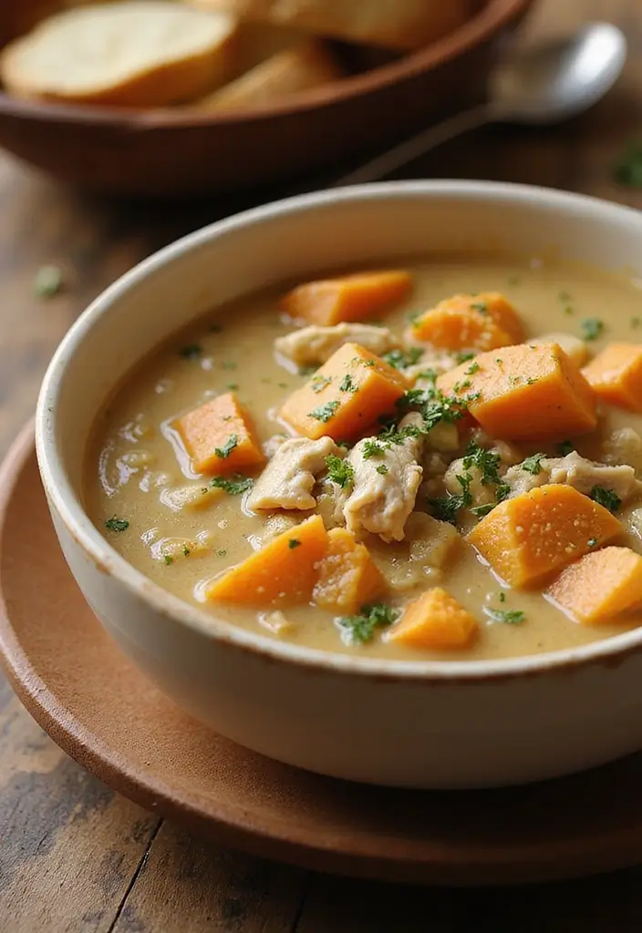 27 Best White Chicken Chili Recipe Versions That Warm You Up 10 27 Best White Chicken Chili Recipe Versions That Warm You Up - 9. White Chicken Chili with Sweet Potatoes