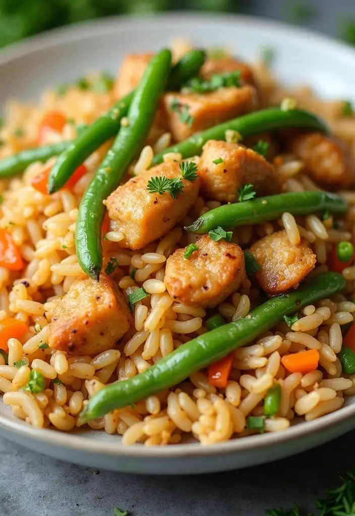 27 Garlic Chicken Fried Rice Recipes That Beat Takeout 15 27 Garlic Chicken Fried Rice Recipes That Beat Takeout - 14. Garlic Chicken Fried Rice with Green Beans