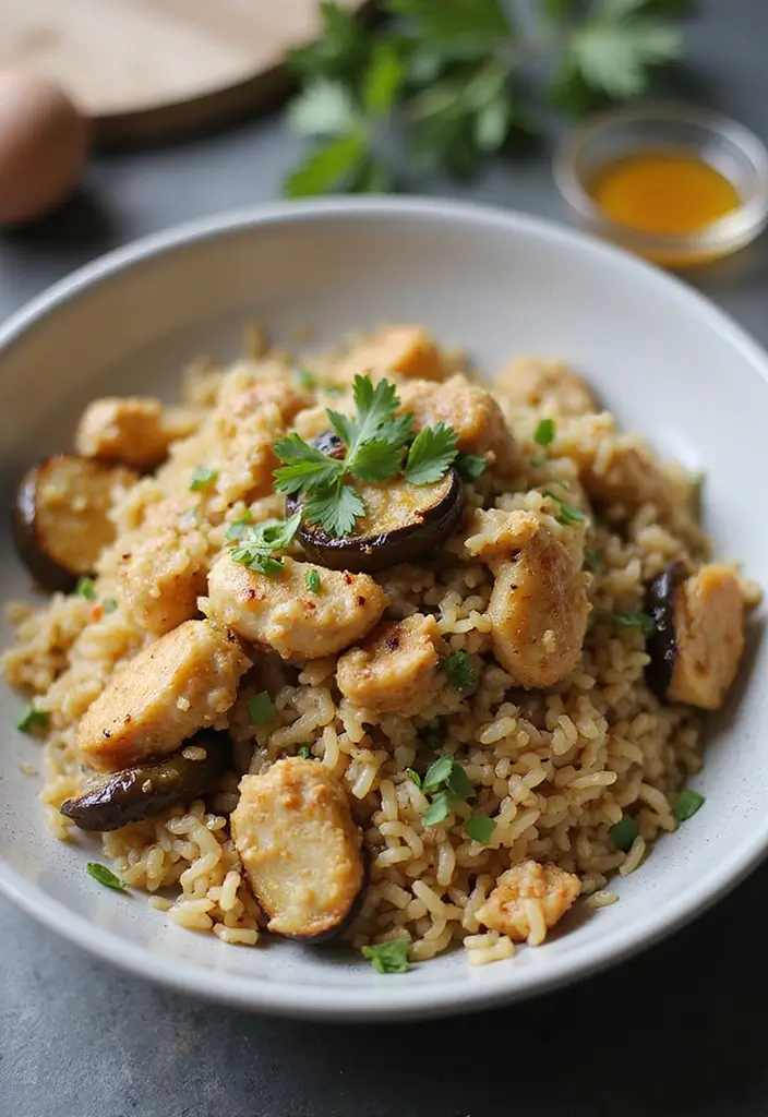 27 Garlic Chicken Fried Rice Recipes That Beat Takeout 17 27 Garlic Chicken Fried Rice Recipes That Beat Takeout - 16. Garlic Chicken Fried Rice with Eggplant