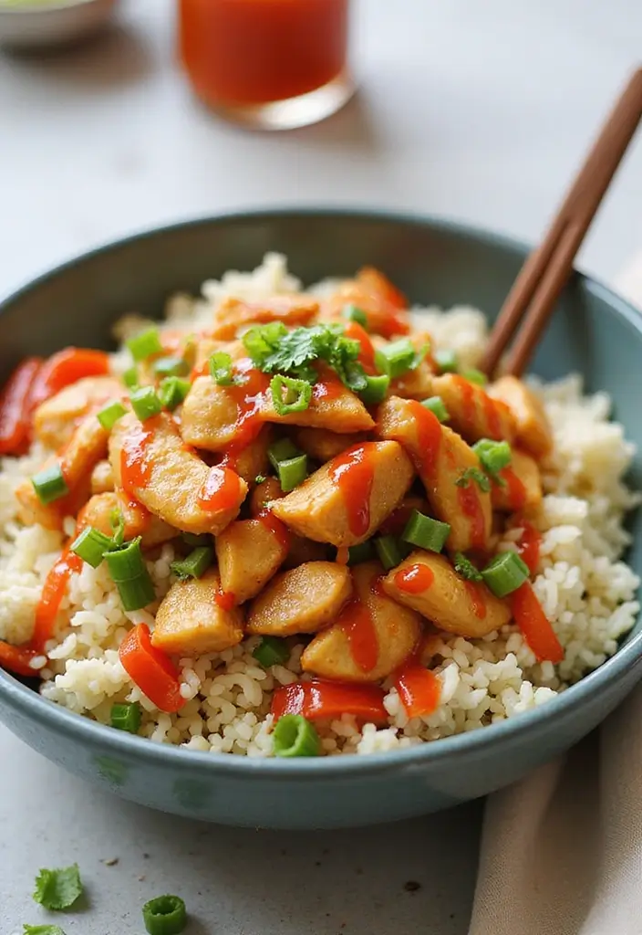 27 Garlic Chicken Fried Rice Recipes That Beat Takeout 25 27 Garlic Chicken Fried Rice Recipes That Beat Takeout - 24. Garlic Chicken Fried Rice with Sriracha