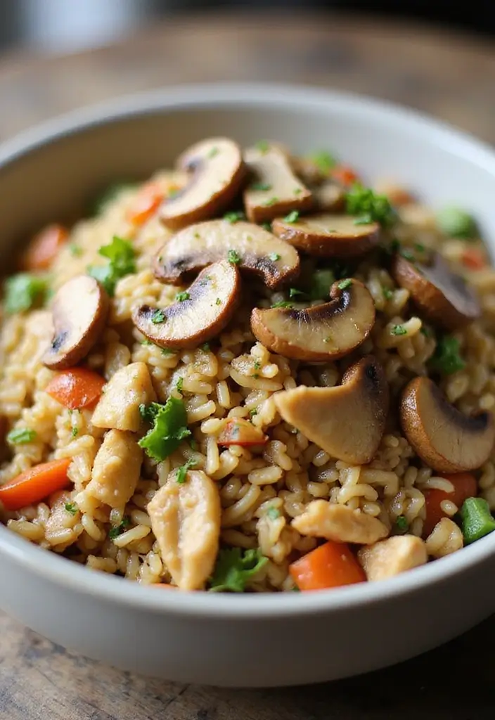 27 Garlic Chicken Fried Rice Recipes That Beat Takeout 10 27 Garlic Chicken Fried Rice Recipes That Beat Takeout - 9. Garlic Chicken Fried Rice with Mushrooms