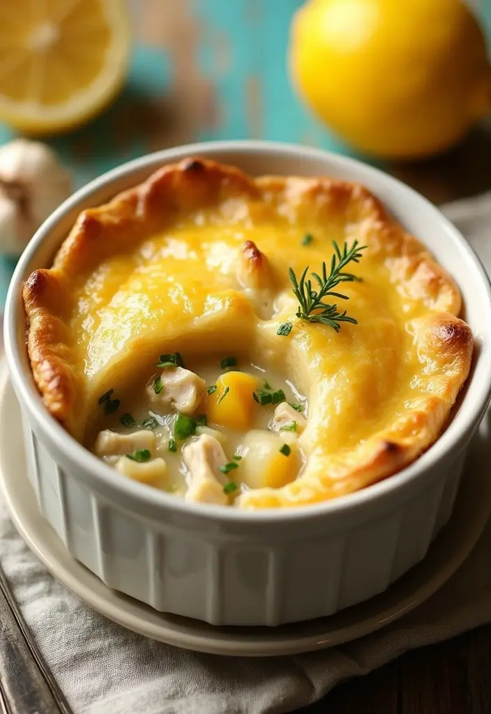 27 High Protein Chicken Pot Pie Recipes That Keep You Full 16 27 High Protein Chicken Pot Pie Recipes That Keep You Full - 15. Lemon Garlic Chicken Pot Pie