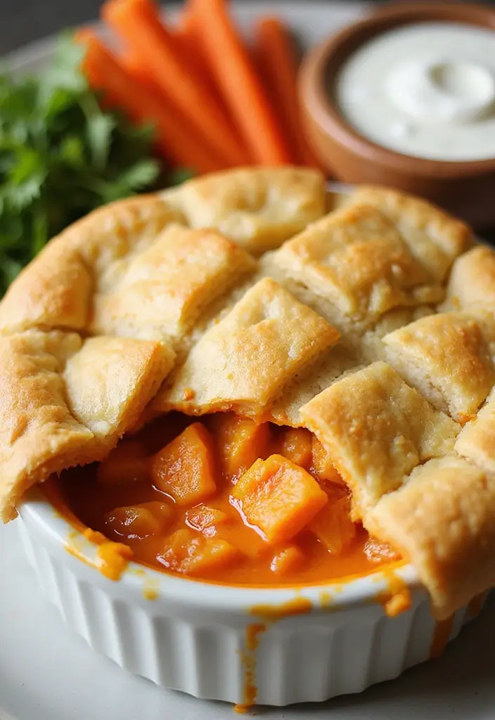 27 High Protein Chicken Pot Pie Recipes That Keep You Full 6 27 High Protein Chicken Pot Pie Recipes That Keep You Full - 5. Buffalo Chicken Pot Pie