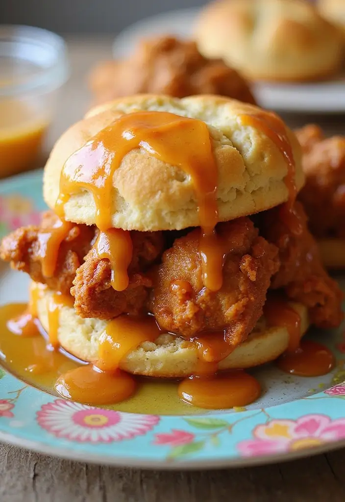 27 Honey Butter Chicken Biscuit Recipes That Are Southern Perfection 14 27 Honey Butter Chicken Biscuit Recipes That Are Southern Perfection - 13. Sweet and Spicy Honey Butter Chicken Biscuit