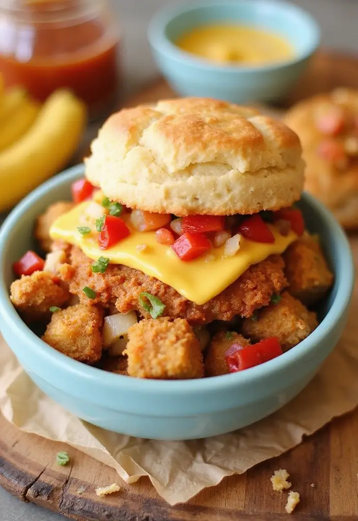 27 Honey Butter Chicken Biscuit Recipes That Are Southern Perfection 20 27 Honey Butter Chicken Biscuit Recipes That Are Southern Perfection - 19. Honey Butter Chicken Biscuit Breakfast Bowl