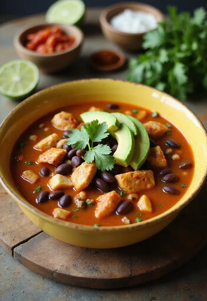 27 Mexican Chicken Soup Recipes That Bring Southwest Flavor 12 27 Mexican Chicken Soup Recipes That Bring Southwest Flavor - 11. Spicy Chicken and Black Bean Soup