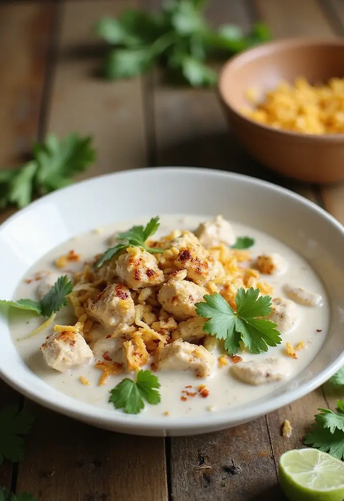 27 White Chicken Chili with Cream Cheese Recipes That Are Smooth & Rich 12 27 White Chicken Chili with Cream Cheese Recipes That Are Smooth & Rich - 11. Coconut Cream White Chicken Chili