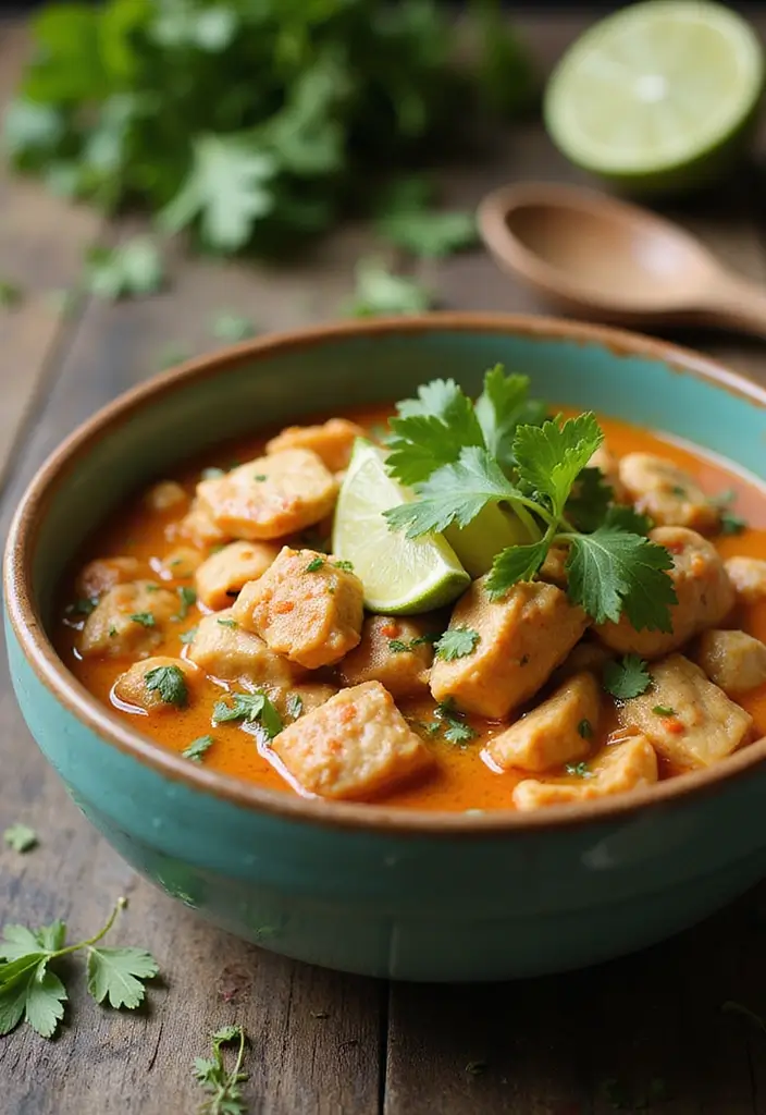 27 White Chicken Chili with Cream Cheese Recipes That Are Smooth & Rich 24 27 White Chicken Chili with Cream Cheese Recipes That Are Smooth & Rich - 23. Thai Inspired White Chicken Chili