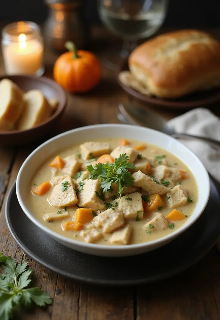 27 White Chicken Chili with Cream Cheese Recipes That Are Smooth & Rich 8 27 White Chicken Chili with Cream Cheese Recipes That Are Smooth & Rich - 7. Gourmet White Chicken Chili with Cream Cheese and Herbs