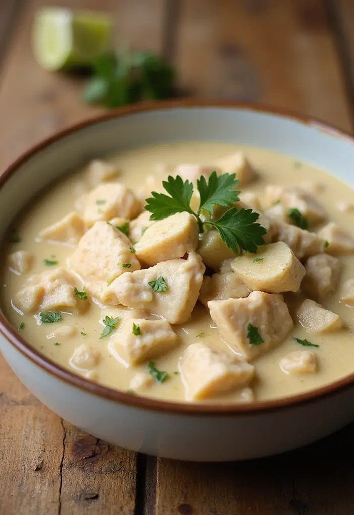 27 White Chicken Chili with Cream Cheese Recipes That Are Smooth & Rich 10 27 White Chicken Chili with Cream Cheese Recipes That Are Smooth & Rich - 9. Creamy White Chicken Chili with Rice