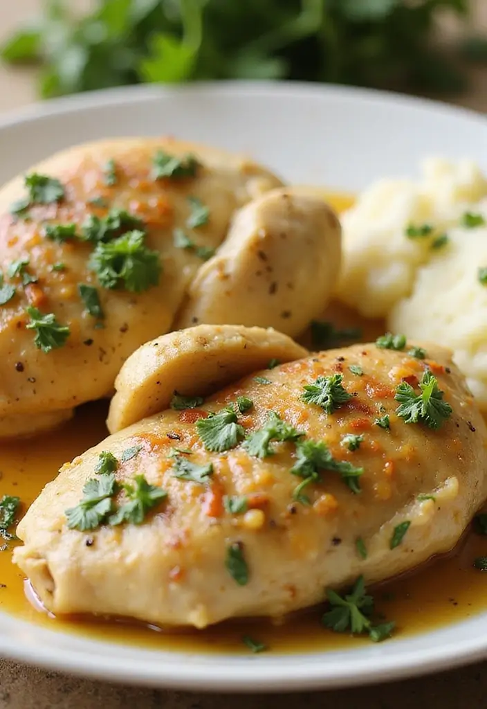 28 Crockpot Chicken Recipes Dairy Free That Are Still Creamy & Delicious 19 28 Crockpot Chicken Recipes Dairy Free That Are Still Creamy & Delicious - 18. Garlic Herb Butter Chicken