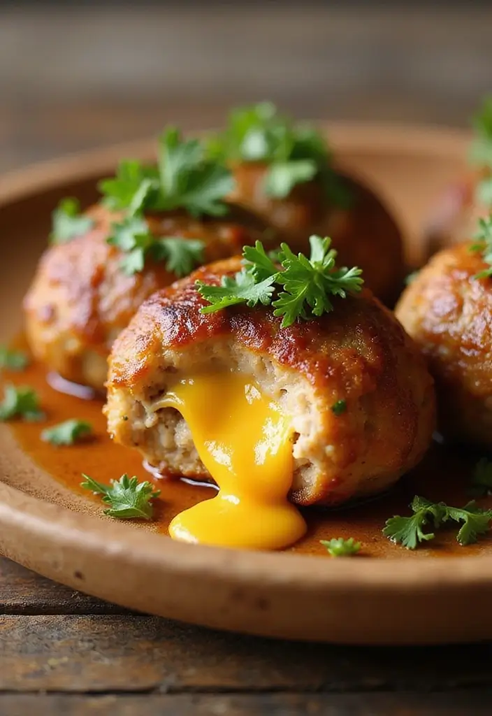 28 French Onion Chicken Meatballs Recipes That Are Juicy & Unique 13 28 French Onion Chicken Meatballs Recipes That Are Juicy & Unique - 12. French Onion Chicken Meatballs Stuffed with Cheese
