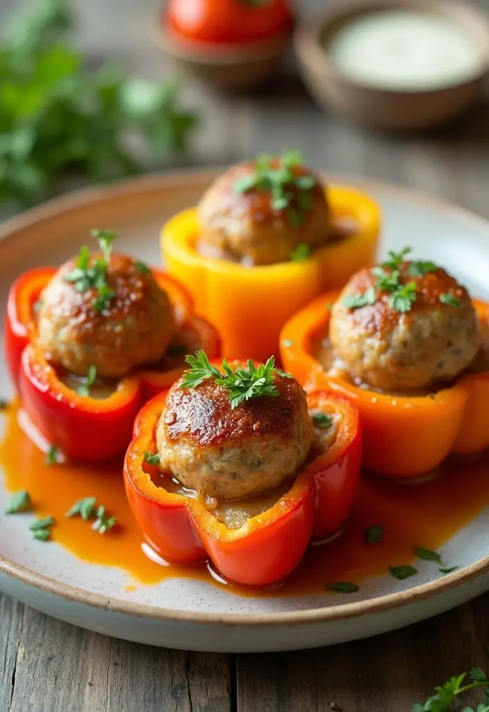 28 French Onion Chicken Meatballs Recipes That Are Juicy & Unique 17 28 French Onion Chicken Meatballs Recipes That Are Juicy & Unique - 16. French Onion Chicken Meatballs with Bell Peppers