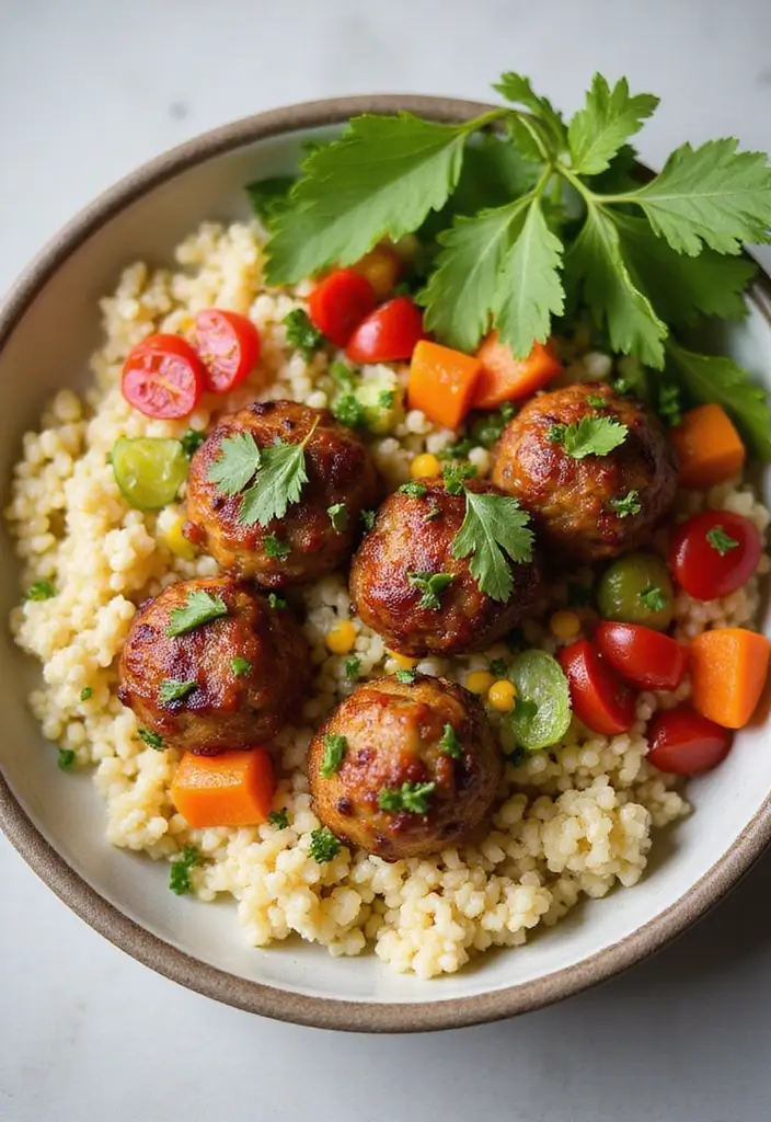 28 French Onion Chicken Meatballs Recipes That Are Juicy & Unique 22 28 French Onion Chicken Meatballs Recipes That Are Juicy & Unique - 21. French Onion Chicken Meatballs with Couscous