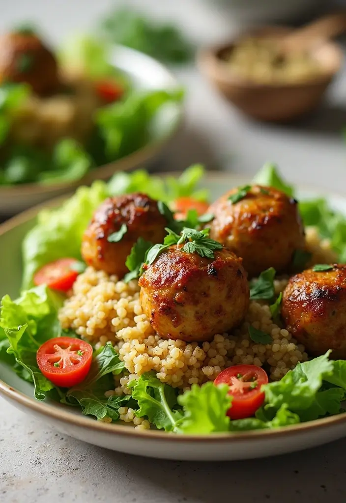 28 French Onion Chicken Meatballs Recipes That Are Juicy & Unique 7 28 French Onion Chicken Meatballs Recipes That Are Juicy & Unique - 6. French Onion Chicken Meatballs with Quinoa