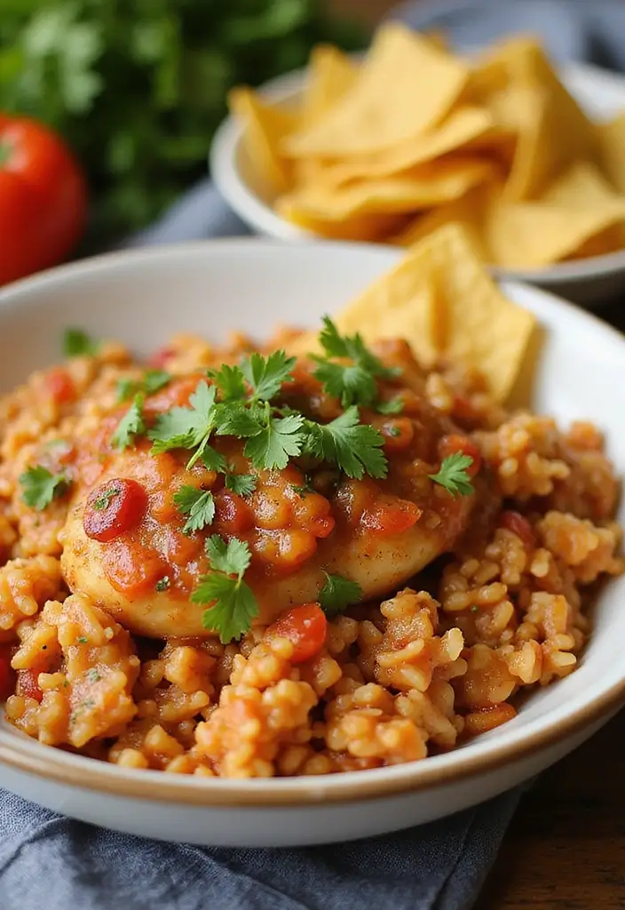 28 French Onion Chicken and Rice Bake Recipes That Are Family Favorites 24 28 French Onion Chicken and Rice Bake Recipes That Are Family Favorites - 23. Tangy Salsa French Onion Chicken and Rice Bake