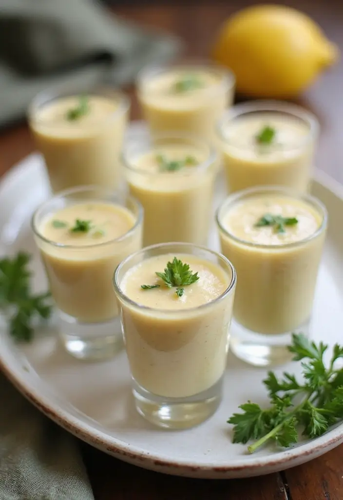 28 Lemon Garlic Chicken Bites That Are Simple & Flavorful 14 28 Lemon Garlic Chicken Bites That Are Simple & Flavorful - 13. Lemon Garlic Chicken Soup Shooters
