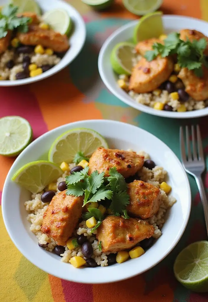 28 Lemon Garlic Chicken Bites That Are Simple & Flavorful 21 28 Lemon Garlic Chicken Bites That Are Simple & Flavorful - 20. Lemon Garlic Chicken Burrito Bowls