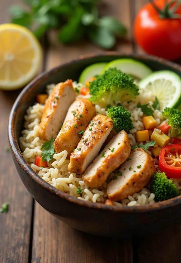 28 Lemon Garlic Chicken Bites That Are Simple & Flavorful 25 28 Lemon Garlic Chicken Bites That Are Simple & Flavorful - 24. Lemon Garlic Chicken And Rice Bowl