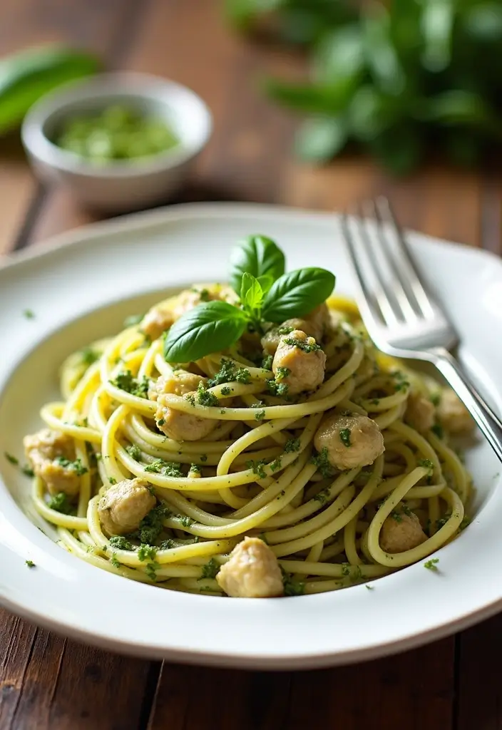28 Million Dollar Chicken Spaghetti Recipes That Are Cheesy Comfort 7 28 Million Dollar Chicken Spaghetti Recipes That Are Cheesy Comfort - 6. Creamy Pesto Million Dollar Chicken Spaghetti