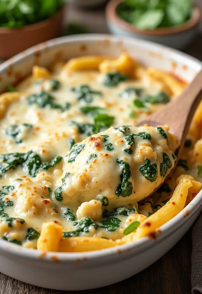 28 Minute Rice Chicken Casserole Recipes That Are Fast & Filling 12 28 Minute Rice Chicken Casserole Recipes That Are Fast & Filling - 11. Chicken & Spinach Alfredo Casserole