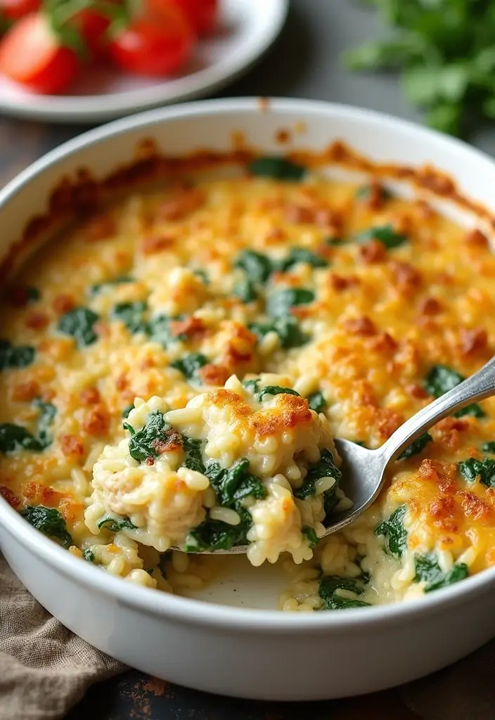 28 Minute Rice Chicken Casserole Recipes That Are Fast & Filling 15 28 Minute Rice Chicken Casserole Recipes That Are Fast & Filling - 14. Chicken and Rice Casserole with Creamy Spinach