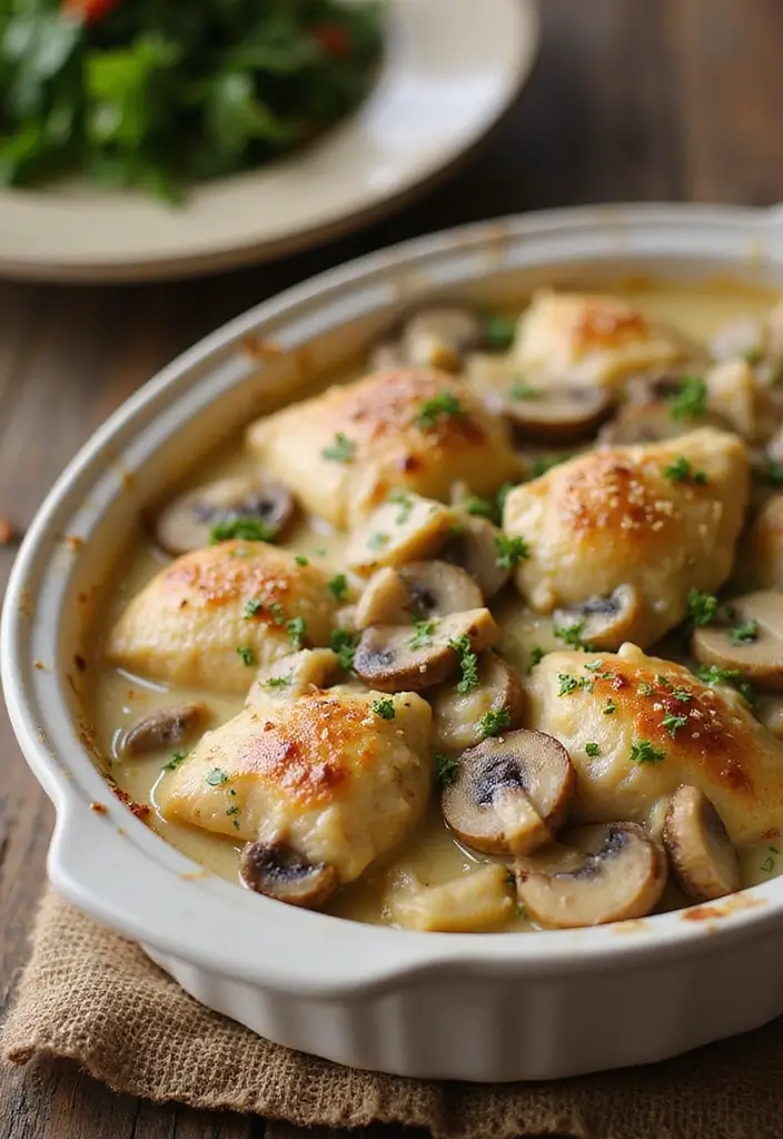 28 Minute Rice Chicken Casserole Recipes That Are Fast & Filling 4 28 Minute Rice Chicken Casserole Recipes That Are Fast & Filling - 3. Creamy Mushroom Chicken Casserole