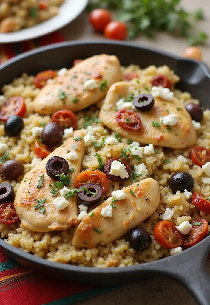 28 Minute Rice Chicken Casserole Recipes That Are Fast & Filling 6 28 Minute Rice Chicken Casserole Recipes That Are Fast & Filling - 5. Mediterranean Chicken & Rice Bake