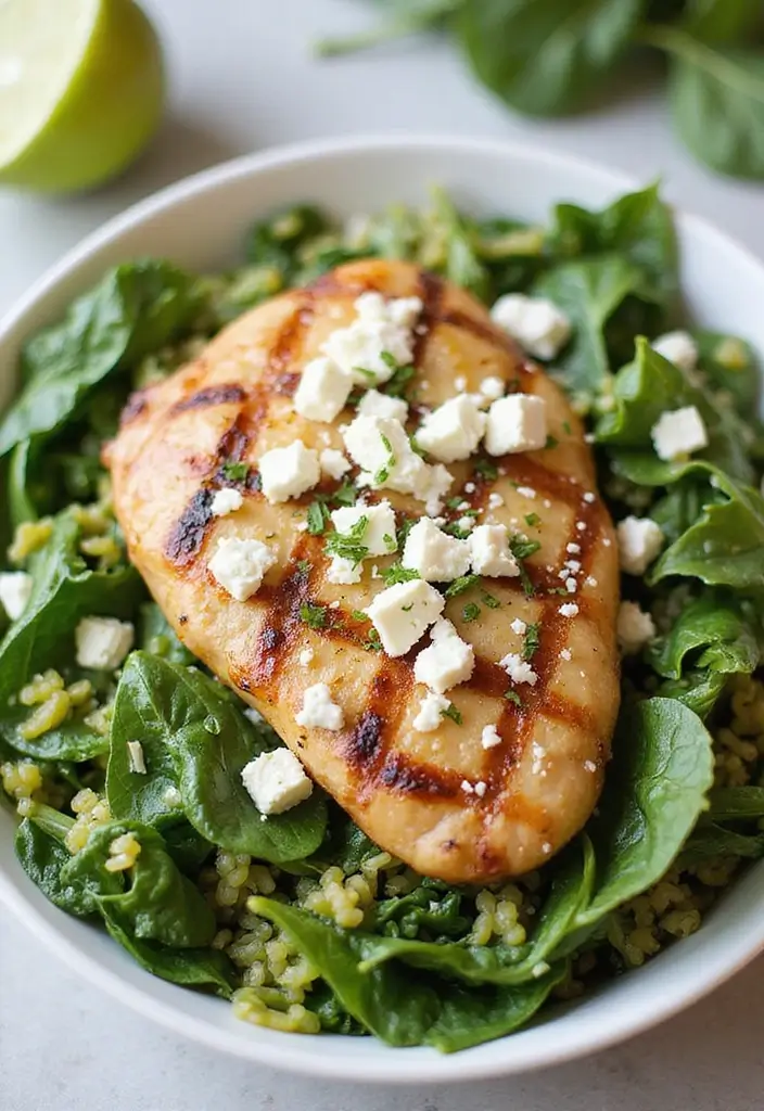 28 Rice Side Dishes for Chicken That Complete Every Meal 14 28 Rice Side Dishes for Chicken That Complete Every Meal - 13. Spinach and Feta Rice