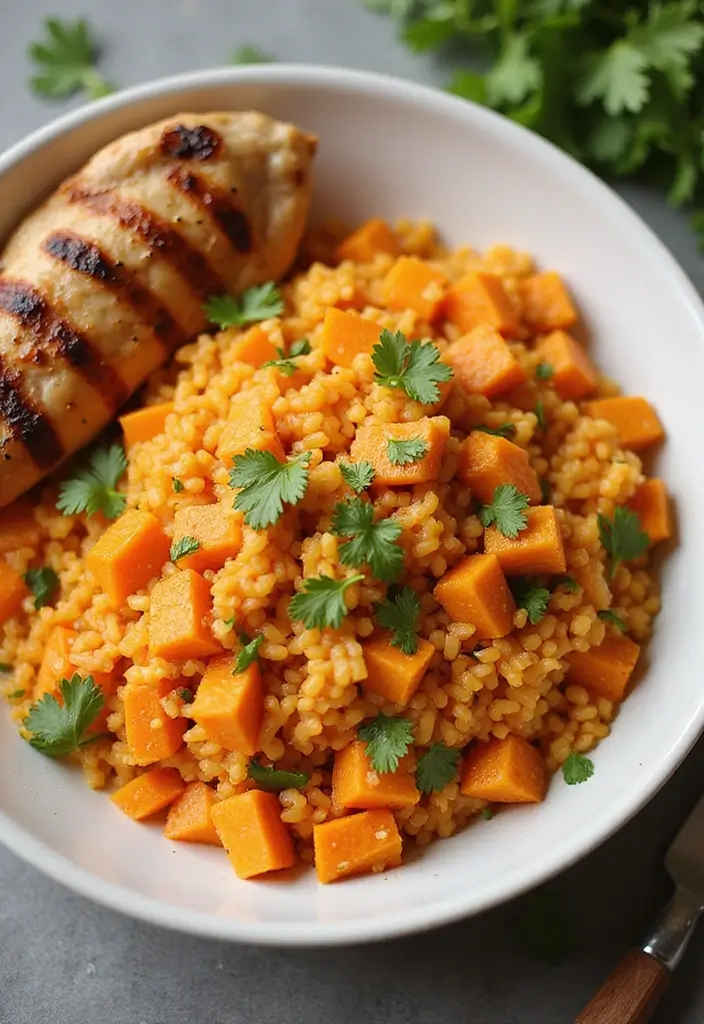 28 Rice Side Dishes for Chicken That Complete Every Meal 23 28 Rice Side Dishes for Chicken That Complete Every Meal - 22. Sweet Potato Rice