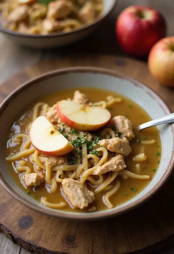 28 Rotisserie Chicken Noodle Soup Recipes That Heal & Comfort 20 28 Rotisserie Chicken Noodle Soup Recipes That Heal & Comfort - 19. Apple Cider Rotisserie Chicken Noodle Soup