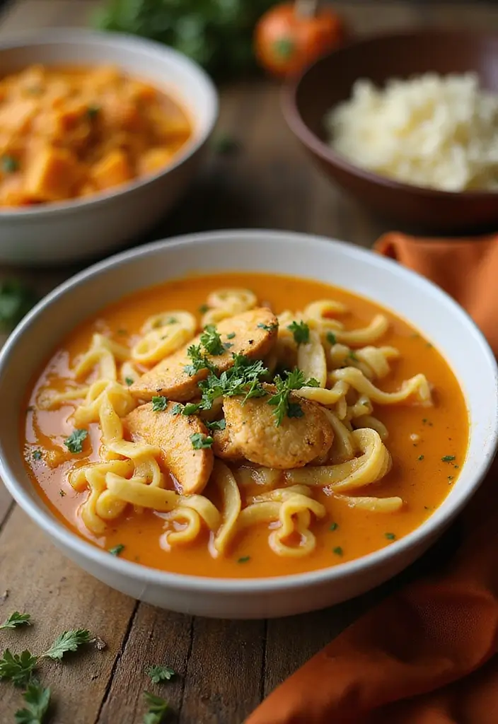 28 Rotisserie Chicken Noodle Soup Recipes That Heal & Comfort 29 28 Rotisserie Chicken Noodle Soup Recipes That Heal & Comfort - 28. Pumpkin Rotisserie Chicken Noodle Soup