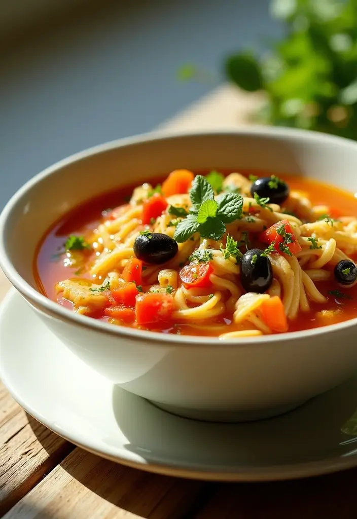 28 Rotisserie Chicken Noodle Soup Recipes That Heal & Comfort 6 28 Rotisserie Chicken Noodle Soup Recipes That Heal & Comfort - 5. Mediterranean Rotisserie Chicken Noodle Soup