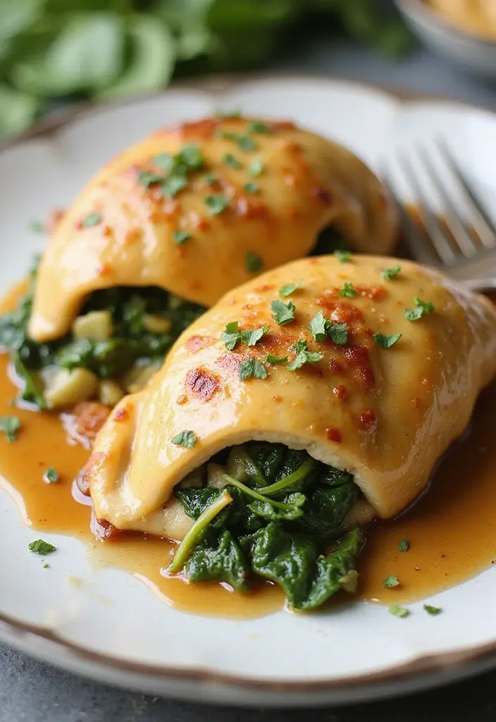 28 Ruth's Chris Stuffed Chicken Recipes That Feel Restaurant-Quality 20 28 Ruth's Chris Stuffed Chicken Recipes That Feel Restaurant-Quality - 19. Smoked Gouda and Spinach Stuffed Chicken