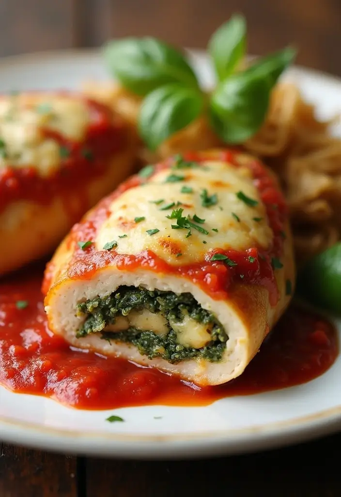 28 Ruth's Chris Stuffed Chicken Recipes That Feel Restaurant-Quality 25 28 Ruth's Chris Stuffed Chicken Recipes That Feel Restaurant-Quality - 24. Cheesy Italian Herb Stuffed Chicken