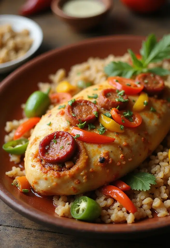 28 Ruth's Chris Stuffed Chicken Recipes That Feel Restaurant-Quality 26 28 Ruth's Chris Stuffed Chicken Recipes That Feel Restaurant-Quality - 25. Spanish Chorizo and Peppers Stuffed Chicken