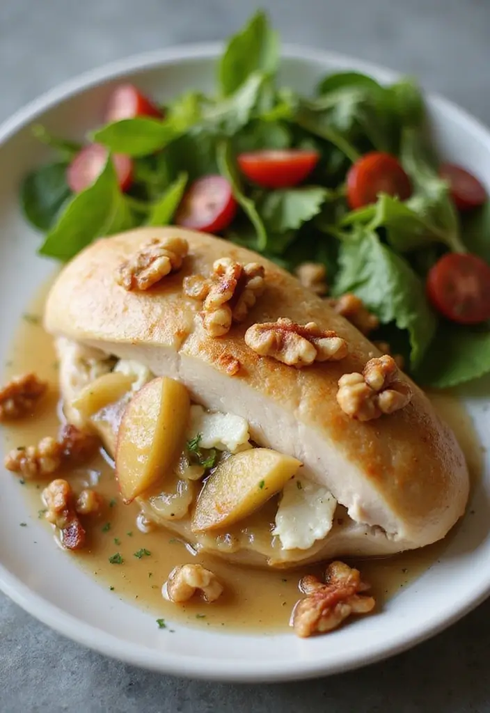 28 Ruth's Chris Stuffed Chicken Recipes That Feel Restaurant-Quality 28 28 Ruth's Chris Stuffed Chicken Recipes That Feel Restaurant-Quality - 27. Apple and Brie Stuffed Chicken