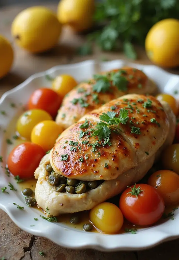 28 Ruth's Chris Stuffed Chicken Recipes That Feel Restaurant-Quality 4 28 Ruth's Chris Stuffed Chicken Recipes That Feel Restaurant-Quality - 3. Zesty Lemon and Capers Stuffed Chicken