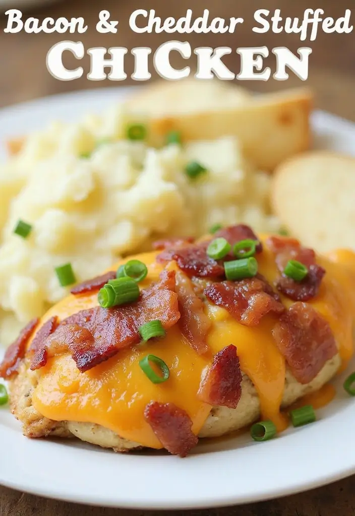 28 Ruth's Chris Stuffed Chicken Recipes That Feel Restaurant-Quality 5 28 Ruth's Chris Stuffed Chicken Recipes That Feel Restaurant-Quality - 4. Bacon and Cheddar Stuffed Chicken