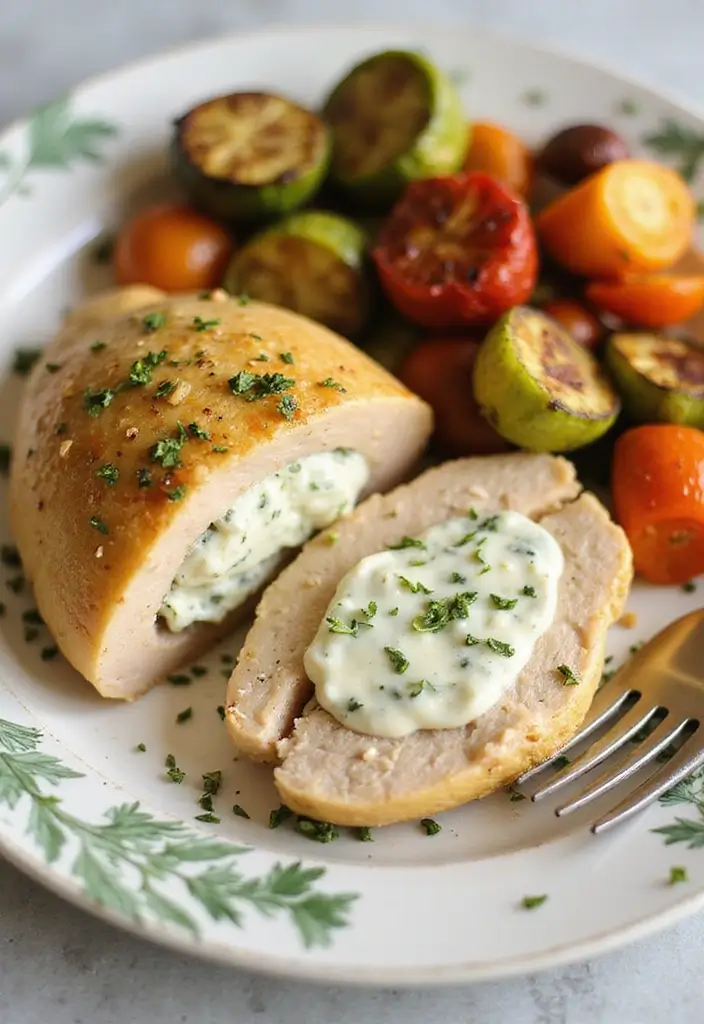 28 Ruth's Chris Stuffed Chicken Recipes That Feel Restaurant-Quality 10 28 Ruth's Chris Stuffed Chicken Recipes That Feel Restaurant-Quality - 9. Herb and Garlic Cream Cheese Stuffed Chicken