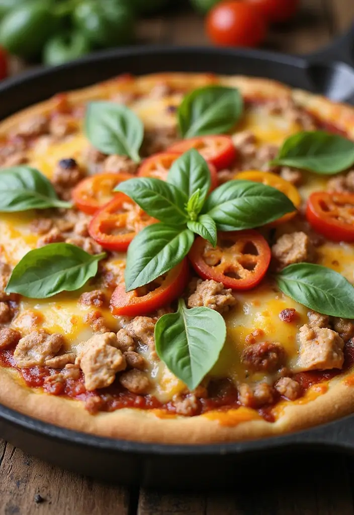 29 Chicken Mince Recipes Healthy and Full of Protein 22 29 Chicken Mince Recipes Healthy and Full of Protein - 21. Chicken Mince Pizza Skillet
