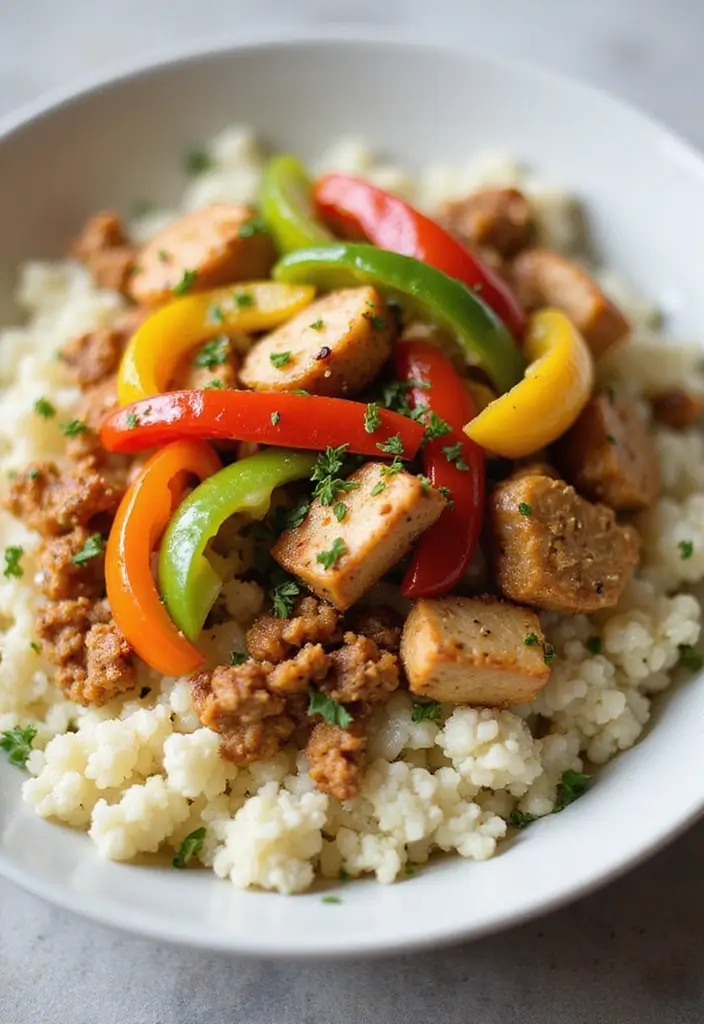29 Chicken Mince Recipes Healthy and Full of Protein 7 29 Chicken Mince Recipes Healthy and Full of Protein - 6. Chicken Mince and Cauliflower Rice Bowl
