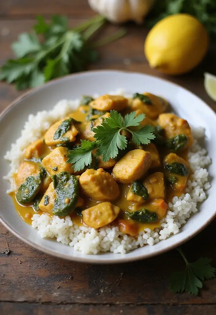 29 Chicken and Spinach Recipes That Are Healthy & Creamy 19 29 Chicken and Spinach Recipes That Are Healthy & Creamy - 18. Spinach and Chicken Curry