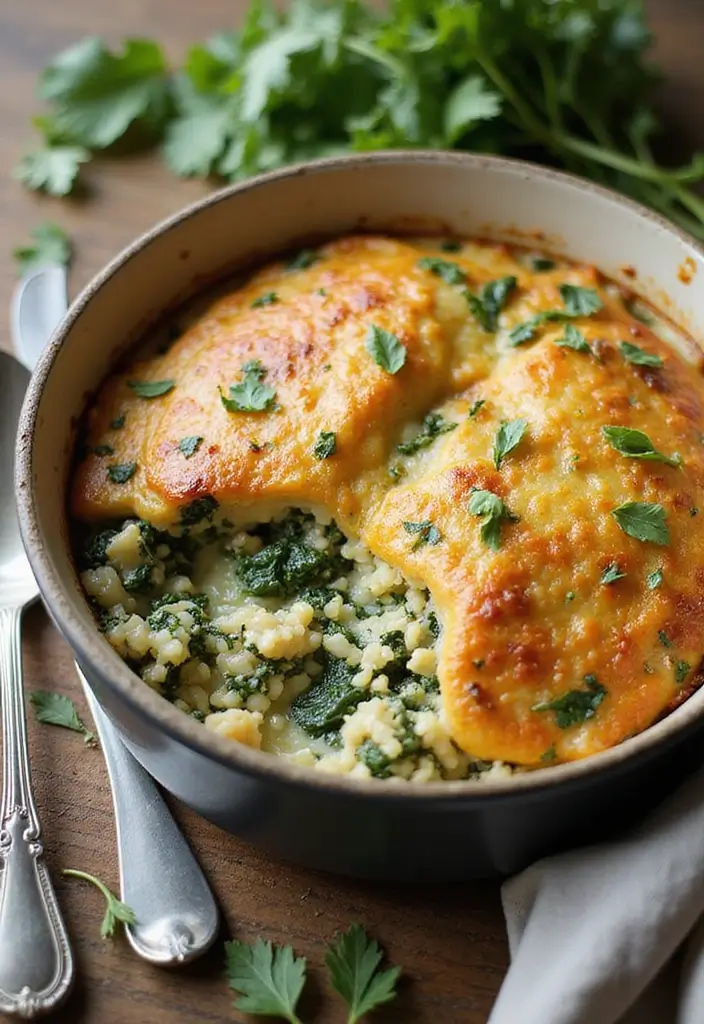 29 Chicken and Spinach Recipes That Are Healthy & Creamy 24 29 Chicken and Spinach Recipes That Are Healthy & Creamy - 23. Spinach Chicken and Rice Bake